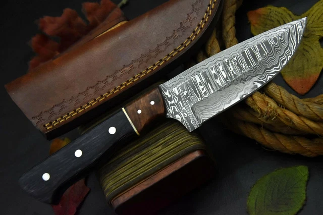 Custom Hand Forged Damascus Steel Hunting Knife Handmade,9.4"OAL (Q655) 3