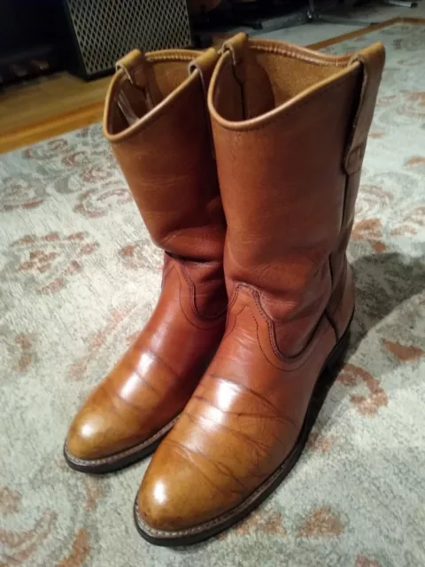 Red Wing Brown Leather Soft Round Toe Wellington Work Boots #06 Men's 10