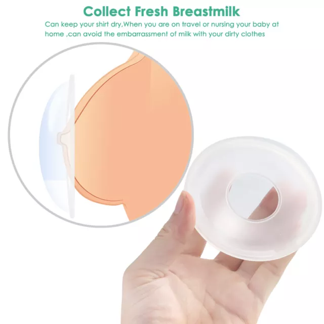 2Pcs Breast Milk Collection Shells Milk Saver Nursing Cups Bpa Free Reusable Uk 2