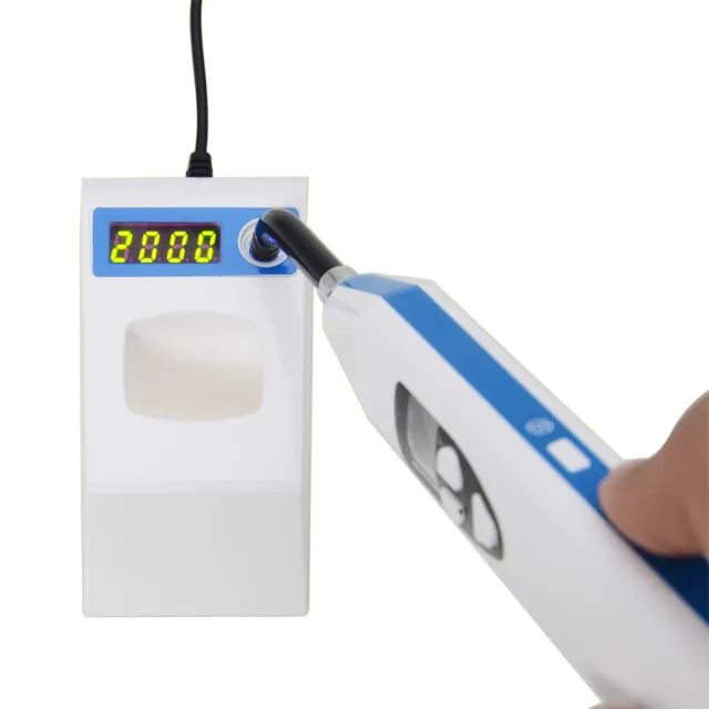 2 in 1 Cordless Dental LED Curing Lights Caries Detection Lamp & Glass Rod Tips