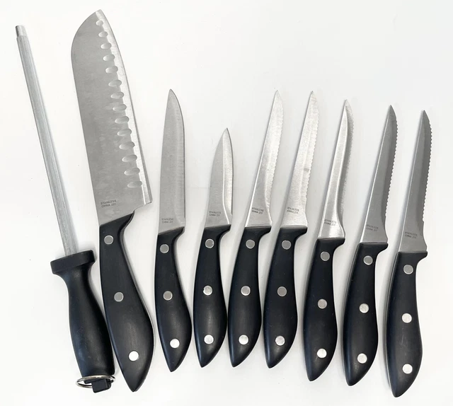 9 Piece Mixed Set Oster Knives with Wood Handle Model #231 OSTER