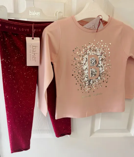 BNWT Ted Baker 2-3 years toddler girl sparkly set outfit baby shirt legging new