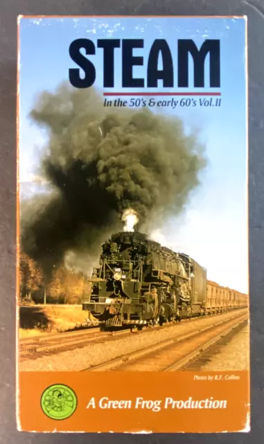 Steam in the 50's & early 60's Vol II Green Frog Product VHS tape railroad train