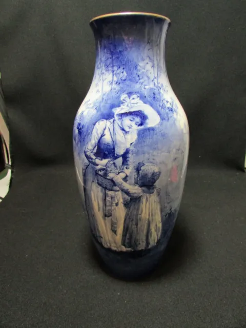 Large Royal Doulton Flo Blue Vase c.1920