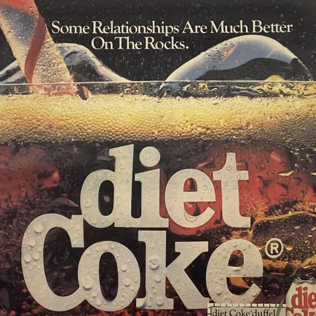 1987 Diet Coke Print Ad On the Rocks Duffel Promo Vintage 80s Cola Poster