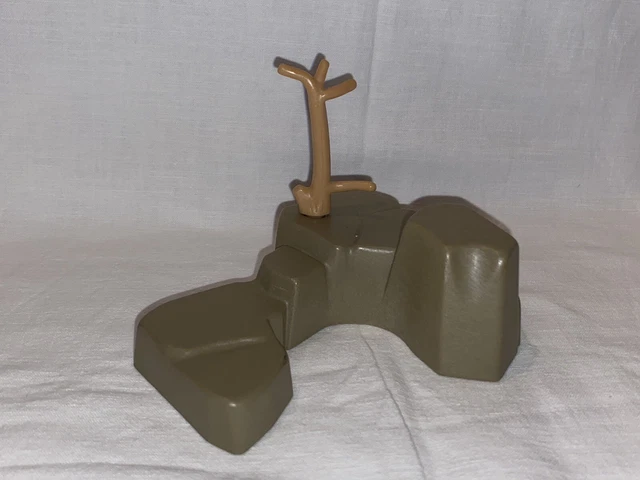 PLAYMOBIL (I109) DECOR &ndash; Roccia Grigio Chiaro Lunga &ndash; Pezzo Usato