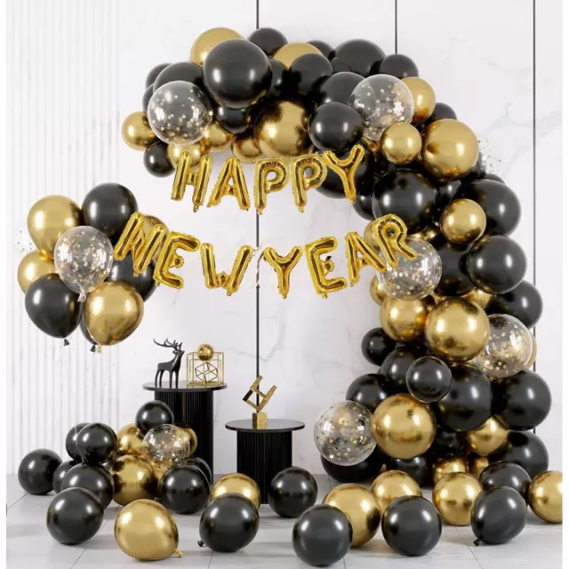 2024' Numbers Foil Balloons New Year Eve Xmas Latex party Decor Ballons  Ribbon