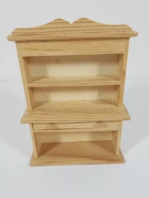 Wood Miniature Bookshelf Cabinet EHI Dollhouse Cabinet NEW