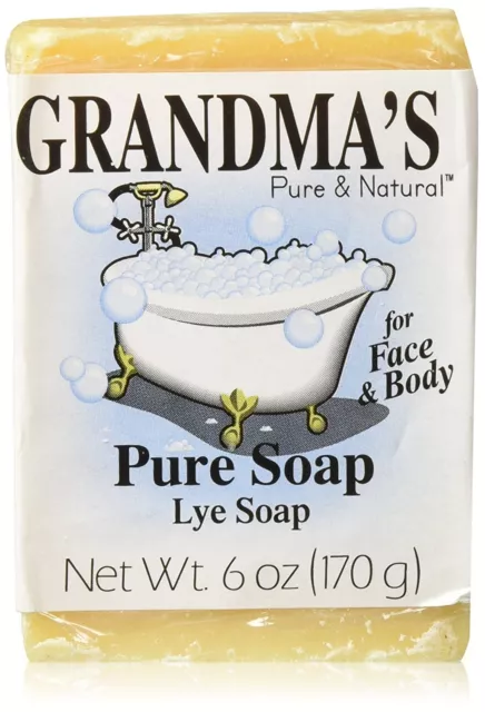 Grandma's Lye Soap Pure & Natural 6oz Bar Unscented