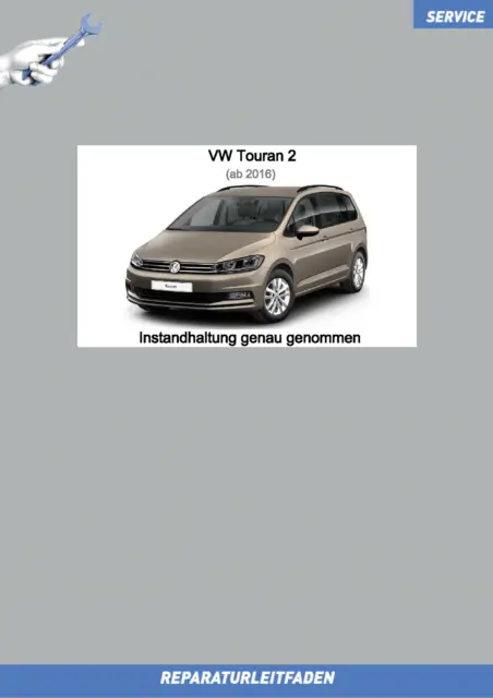 eBook VW Touran (15 ➤) Reparaturanleitung Instandhaltung Inspektion Service