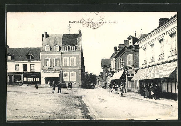 CPA Damville, Route de Breteuil 1928