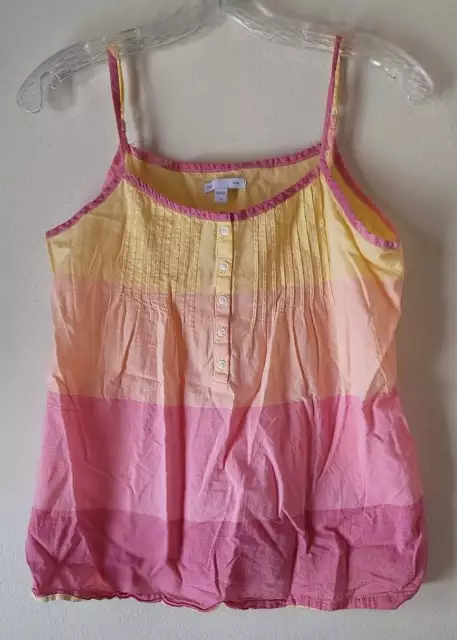 GAP Size Small Women's Pink & Yellow Tank Top Spaghetti String Straps