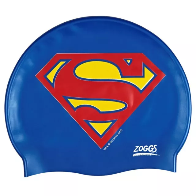 Zoggs Junior Superman Silicone Swimming Swim Cap Kids Childrens 2