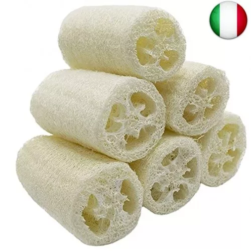 Voarge 6 pezzi Luffa naturale, spugna di luffa Spa Peeling Scrubber Spugna di