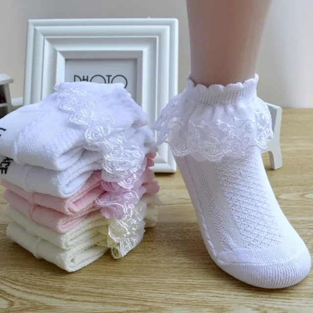 Baby Ankle Socks Friendly Child Girls Princess Lace Ruffle Short Mesh Socks Thin