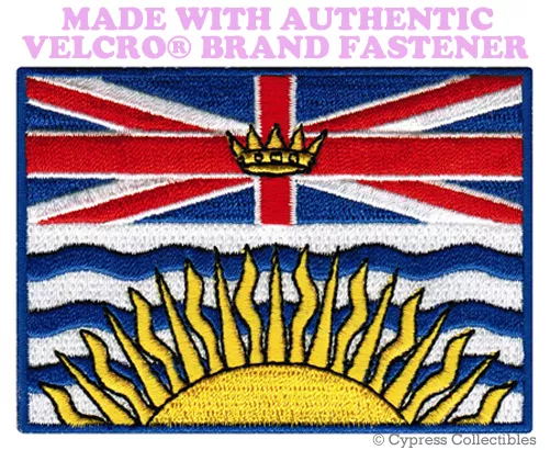 BRITISH COLUMBIA FLAGGE AUFNÄHER KANADA BC KANADISCH mit VELCRO® Marke Verschluss