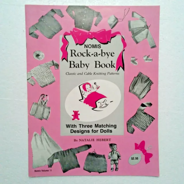 Baby Infant Doll Vintage 1940s Natalie Hebert Knitting Pattern Booklet Nomis