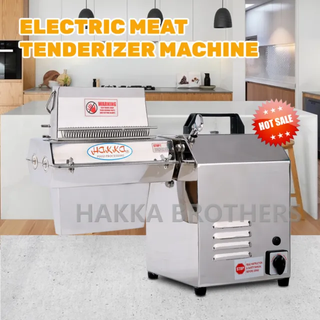 Hakka Electric Meat Tenderizer 5" Stainless Steel Commercial Kitchen Steak Clamp