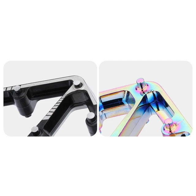 Lot de 2 pédales arrière pliables en alliage d'aluminium pour vélo électrique, VTT, vélo pliable (noir