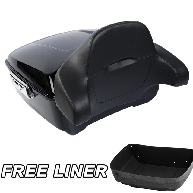 King Pack Trunk Backrest Pad Fit For Harley Tour Pak Touring Models 2014-2023 US