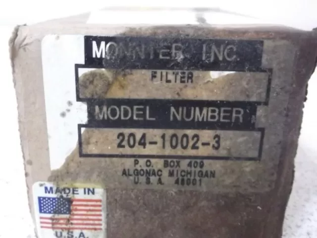 Monnier 204-1002-3 Filter * New In Box *