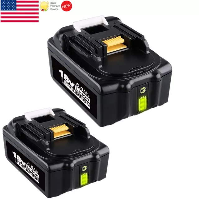 For OEM Makita 18V 6.0Ah LXT Lithium-Ion BL1830 BL1850 BL1860 tool Battery-2Pack