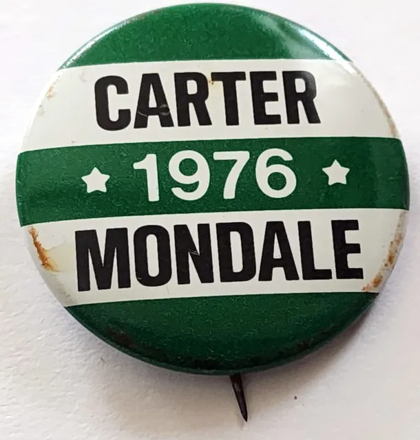 Jimmy Carter Mondale 1976 Presidential Political Campaign Button Pin  See Pic.