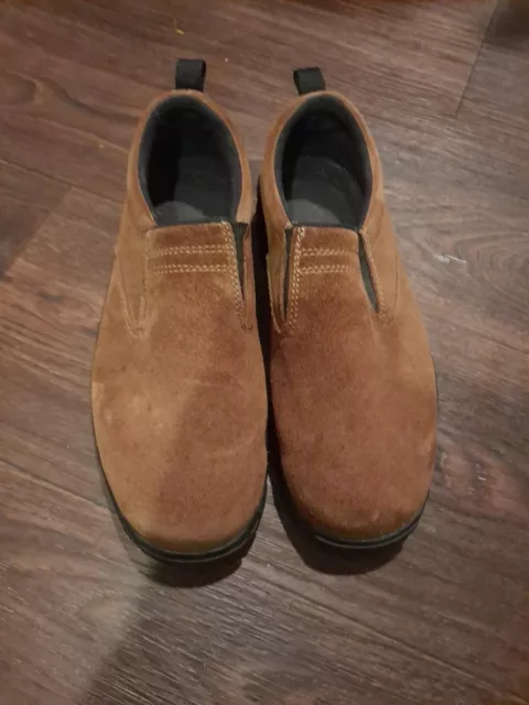 Lands' End Men's Brown All-Weather Slip-on Suede  Loafers Shoes 73773 Size 9