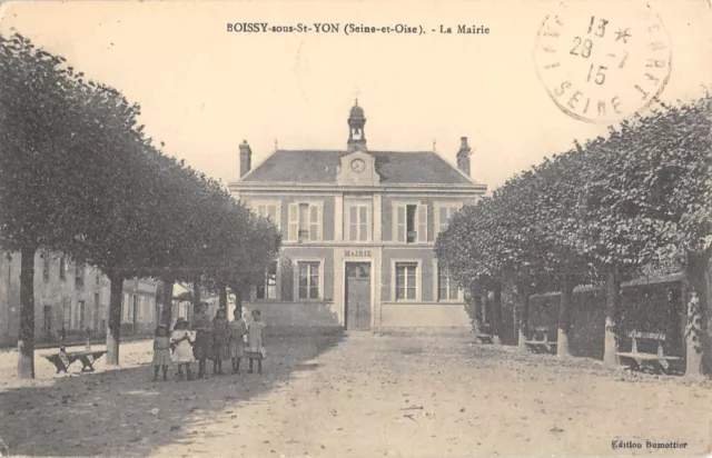 Cpa 91 Boissy Sous Saint Yon La Mairie