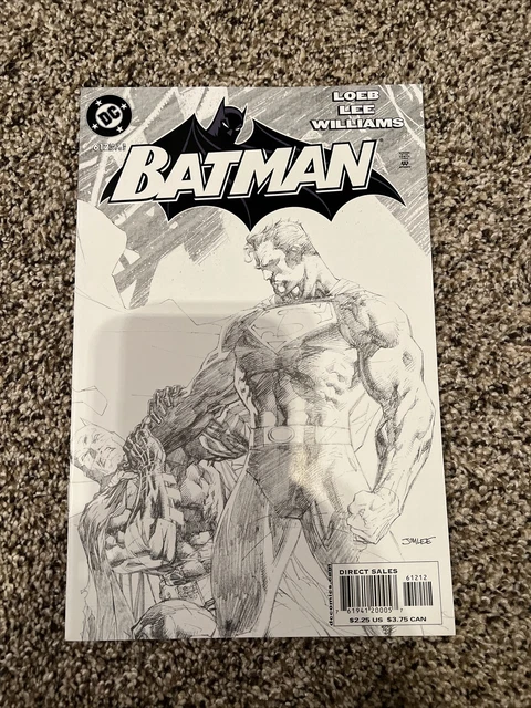 Batman #612 (2003) 2nd Print Jim Lee Sketch Variant Superman Hush DC Comics NM