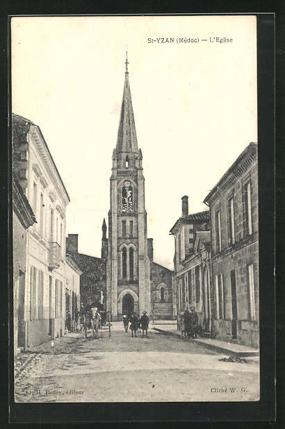 CPA St.-Yzan, L´Église