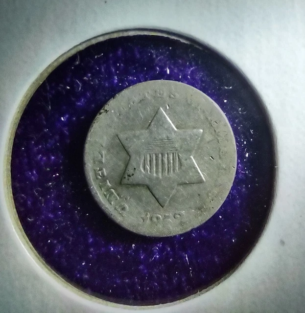 1852 3CS Three Cent Silver US coin G+ condition ungraded