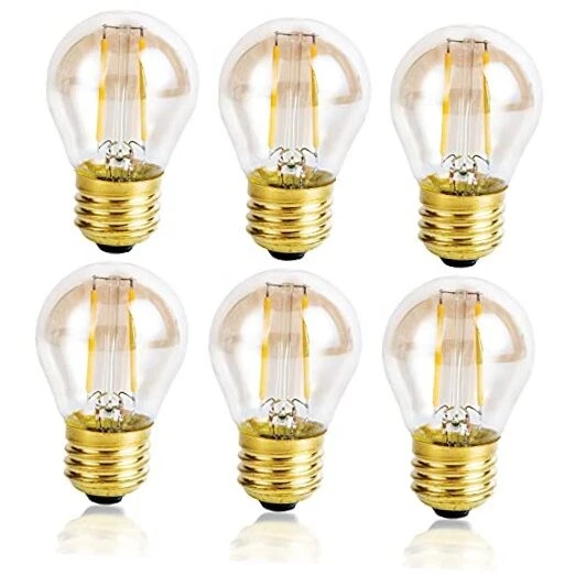Click Bulb Pack VINTAGE AMBER LIGHT Bulbs 25 watt Equivalent Dimmable A15-2w-amber ...