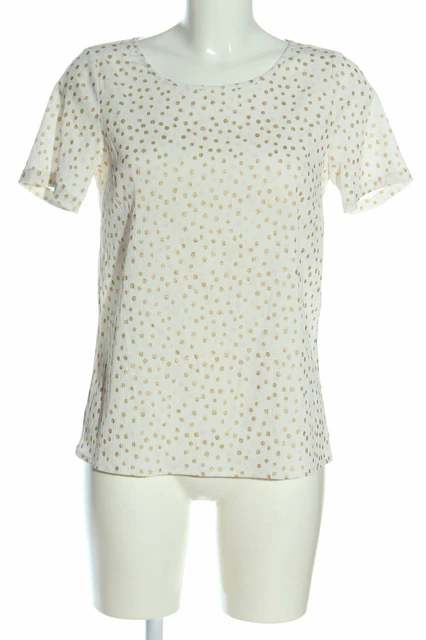 VILA Camicetta a maniche corte Donna Taglia IT 38 bianco-oro stile professionale