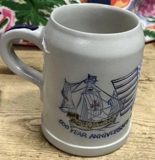 500 Year Anniversary Of Columbus Stoneware Stein