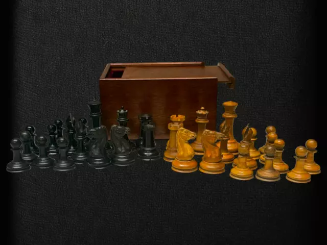 1849 John Jaques Of London Antique Chess-Men (3.5inch kings) 2