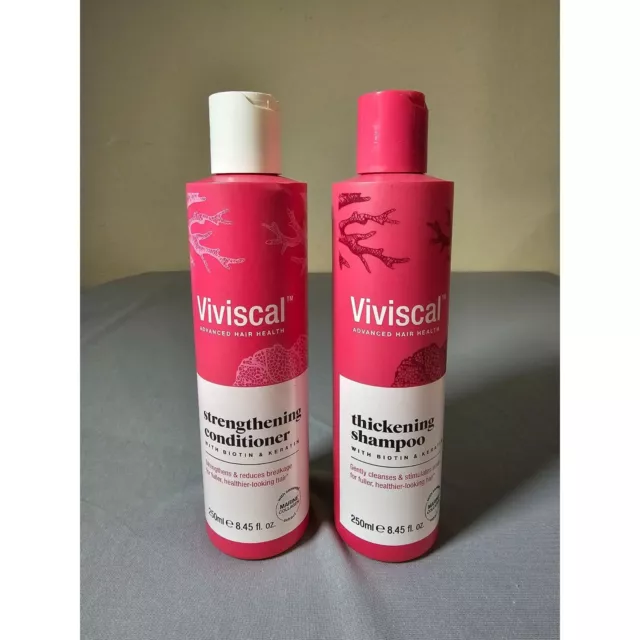 Viviscal Thickening Shampoo and Hair Thickening Conditioner 250ml 8.45 fl oz Ea