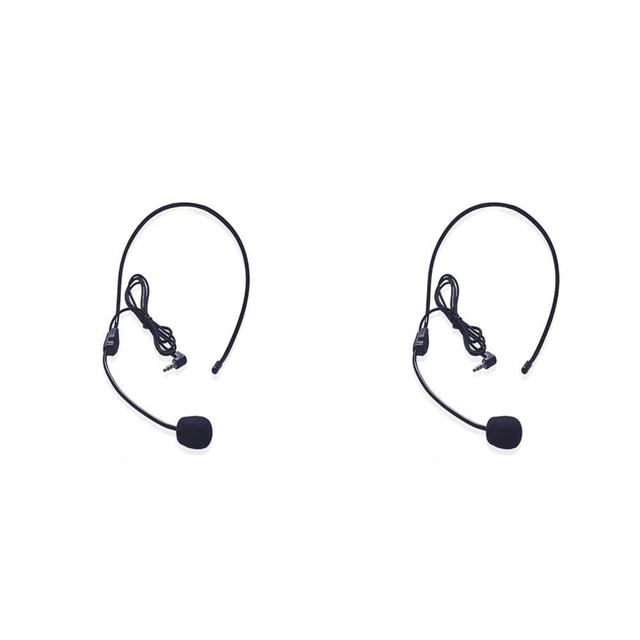 2 PACK OVER Ear Headphones Wired Present Performance Microphone £7.79