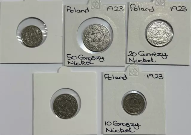 1923 Poland 5 Coin Lot