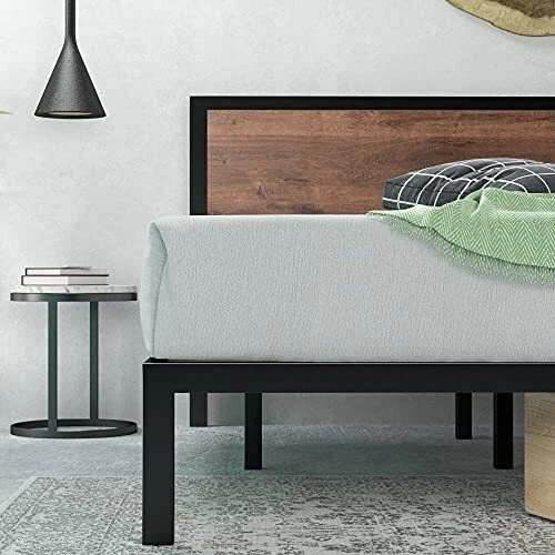 Zinus Maddon Lit 180x200 cm - Cadre de lit Hauteur 31 cm avec rangement