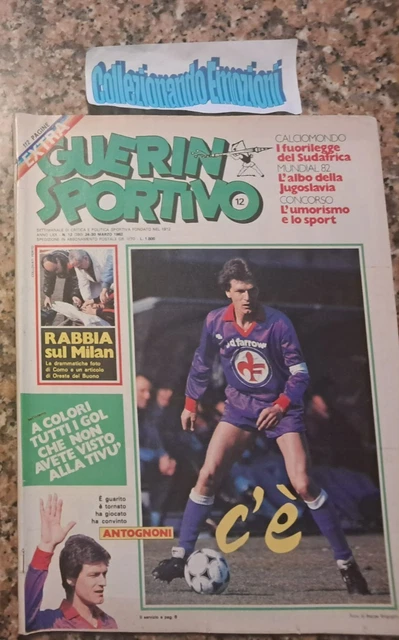Guerin Sportivo N°12 – 1986 – Milan, Roma, Juve, Hataley, Portieri – Bon état