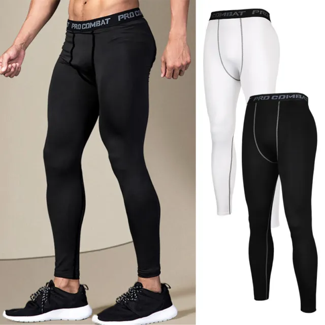 Mens Compression Pants Base Layer Long Tight Leggings Gym Running Sports  Pants