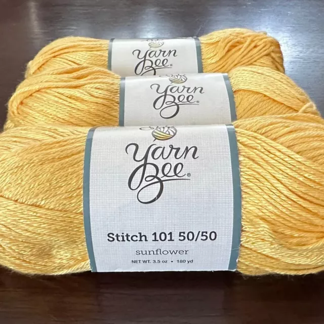 Yarn Bee Yarn Stitch 101 50/50 Color Sage Green Lot of 3 Skeins 3.5oz  180yards