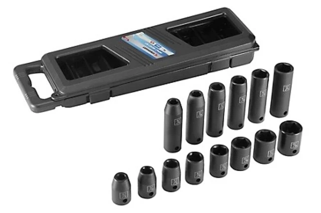 JobSmart KIV0034 6-Point 1.3cm Guida Chiave a Bussola Set, SAE, 14 PC