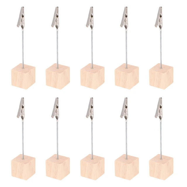 Porte-photos En Bois Avec Pince Crocodile - Lot De 20 - Idéal Pour Bureau, Mariage, Décoration De Table - 7