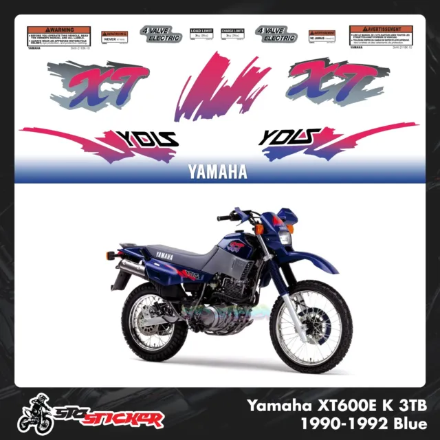 Grafiche Kit Set Adesivi Yamaha XT600EK 3TB 1990 1991 1992 Blu Blue