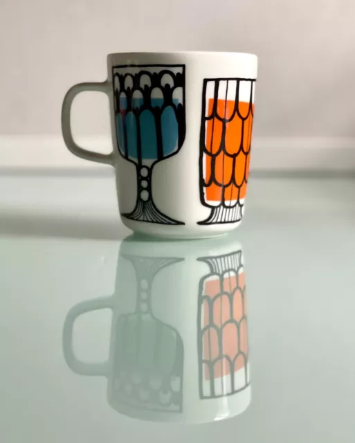 Rare Marimekko Kippis Mug Collectable Danish Finnish Modern Mcm Modernist