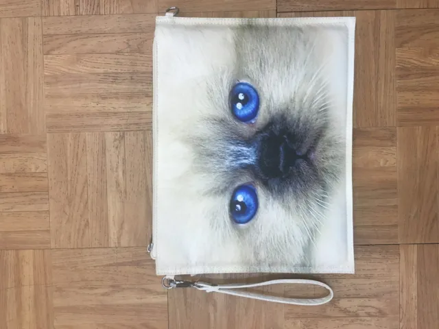 Animal Blue Eye Cat Print Convertible Crossbody Bag-NEW