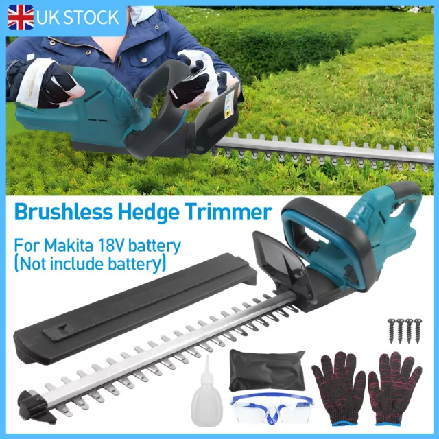 Brushless Cordless Electric Hedge Trimmer Garden Cutter for Makita 18V Battery