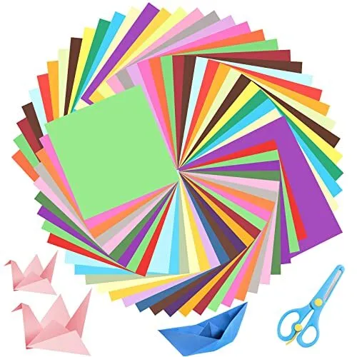 YOOSSO 200 FOGLI Carta Origami, 20 x 20cm & 15 x 15cm Colorazione